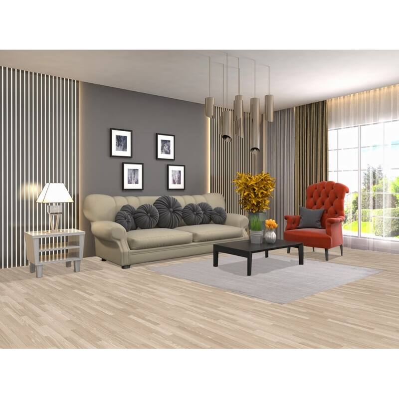 Hand Knotted Oriental 100% Wool Carpet Tribal Contemporary Beige & Ivories Gabbeh Area Rug - 5' 8'' X 5' 4''