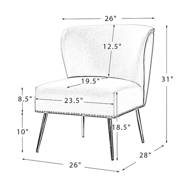 Pastene 26'' Wide Contemporary Side Chair with Nailhead Trim by HULALA ...