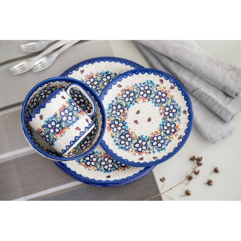 Blue Rose Polish Pottery Vena Cereal Bowl