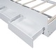 preview thumbnail 12 of 11, Twin Size Platform Bed with Storage LED Headboard, Twin Trundle & 3 Drawers, White