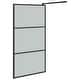 preview thumbnail 14 of 71, vidaXL Walk-in Shower Wall multi size Half Frosted ESG Glass Black
