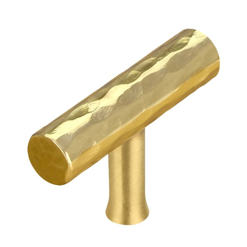Copper Kitchen T Bar Cabinet Pulls 100% Solid Brass Drawer Knob (10-PACK)