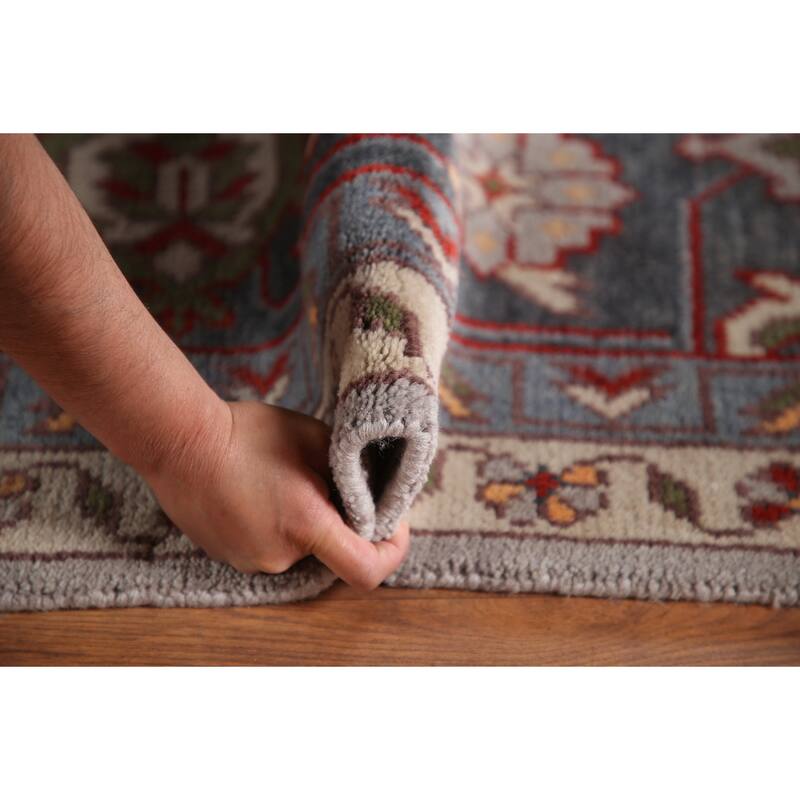 Gray Oushak Large Oriental Rug Hand-Knotted Wool Carpet - 11'10"x 14'10"