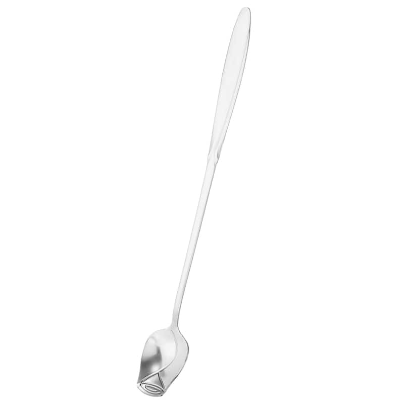 7" Stainless Steel Coffee Spoons Rose Flower Shape Spoons Tea Spoon