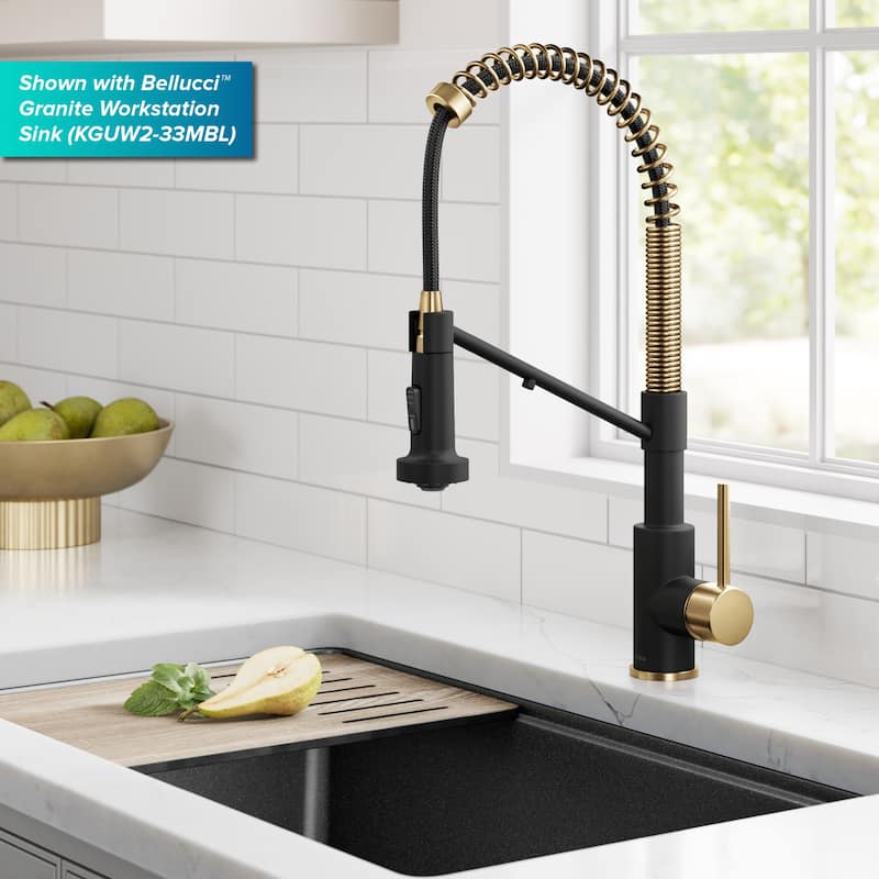 Kraus Bolden 2-Function 1-Handle Commercial Pulldown Kitchen Faucet