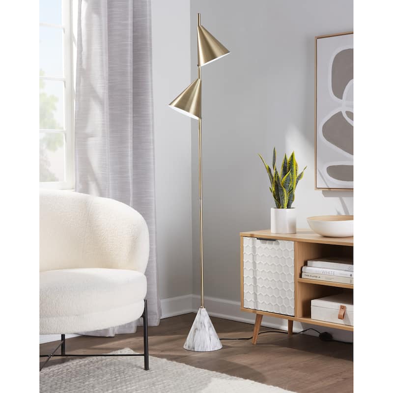 Silver Orchid Chelsea 65" Metal Floor Lamp