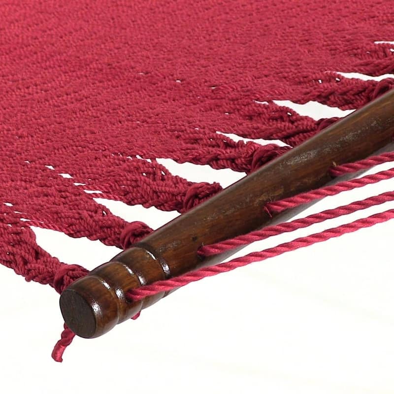 Sunnydaze Large 2-Person Rope Hammock with Spreader Bar & Hammock Stand