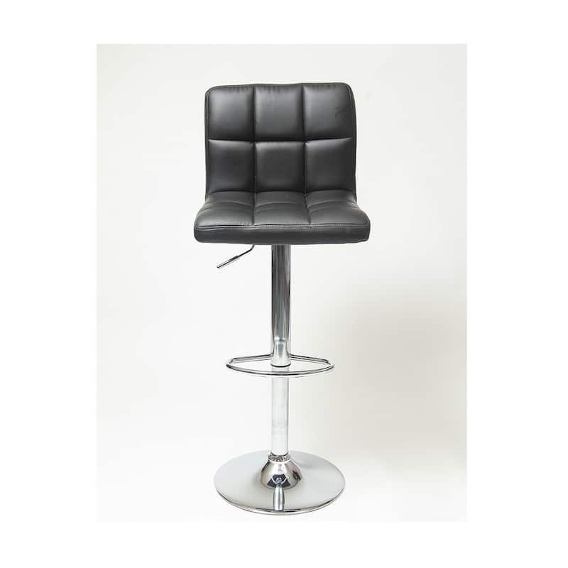 Adjustable Hydraulic Swivel Bar Stool Set of 2, Counter Height Faux Leather Bar Chair for Kitchen Island, Dining Room