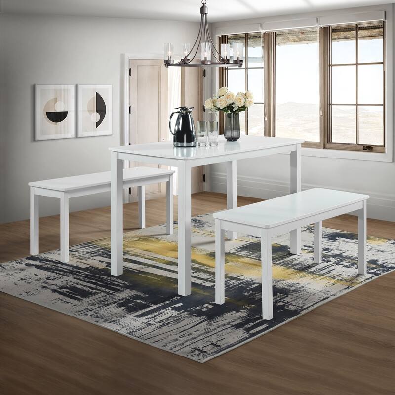 CraftPorch Wood Minimalist 3-piece Dining Set