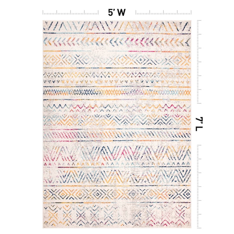 The Curated Nomad Midtown Geometric Distressed Bohemian Rug