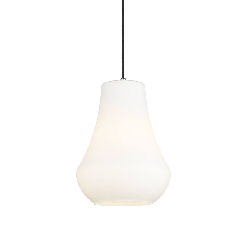 Innovations Lighting 491-1P-16-12 Fairfield Pendant Fairfield 12" Wide - Polished Nickel / Matte White