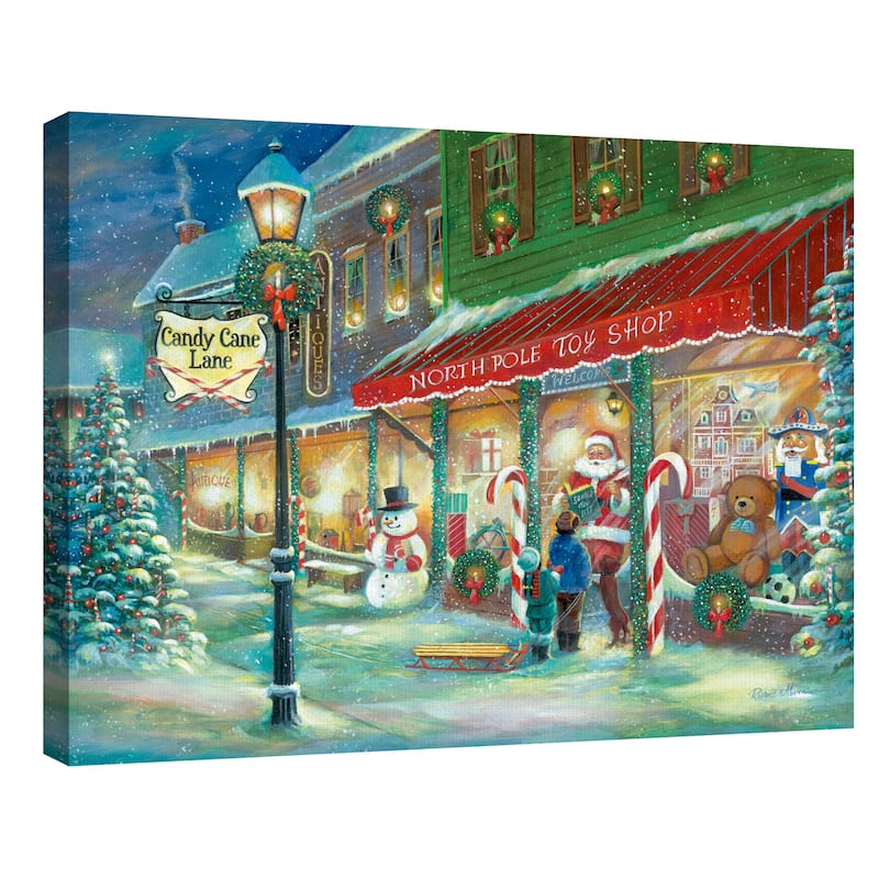 Candy Cane Lane by Ruane Manning Canvas Art Print