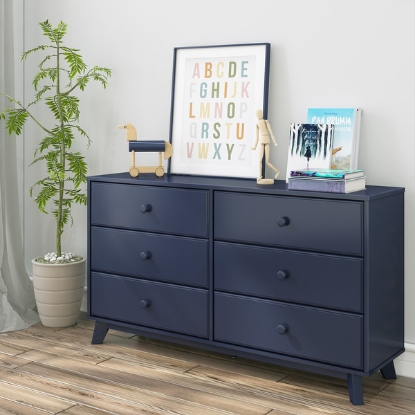Max & Lily Solid Wood 6-Drawer Dresser - On Sale - Bed Bath