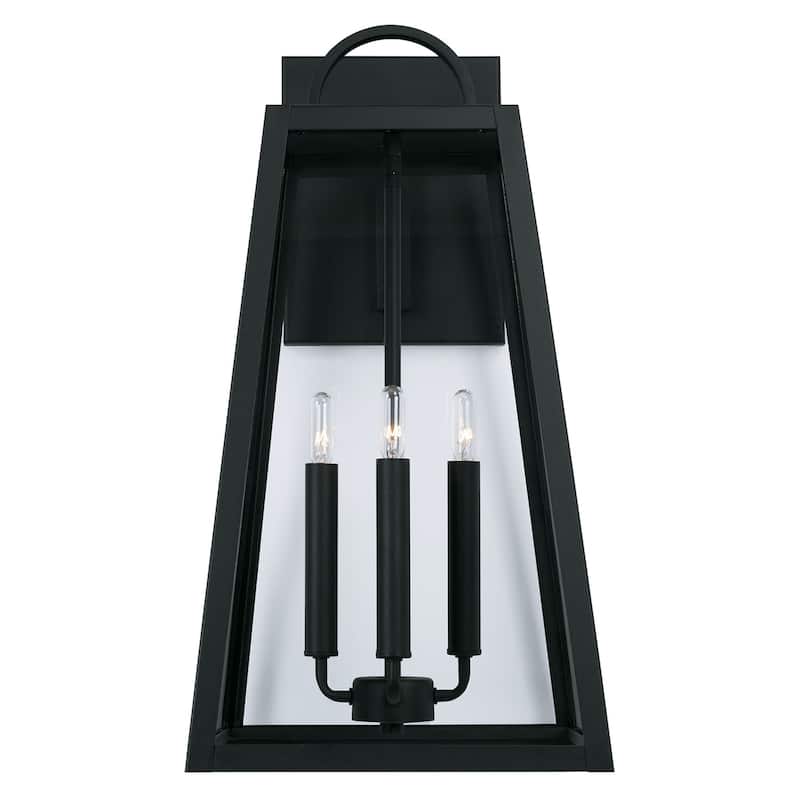 Leighton 12" 4-light Outdoor Wall Lantern w/ Clear Glass