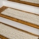 preview thumbnail 8 of 7, Natural Woven Braided Tweed Stair Treads 8"x28" SET of 4