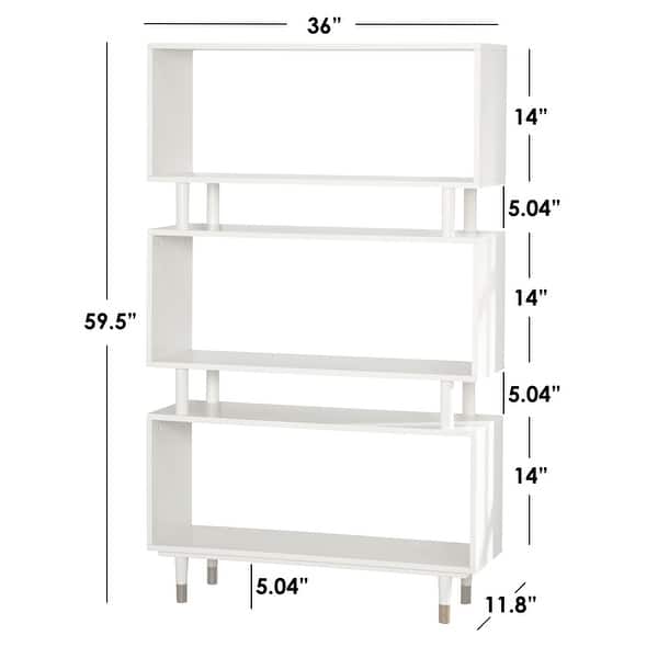 Simple Living Margo Mid-Century Modern 3-tier Bookshelf - 59.5