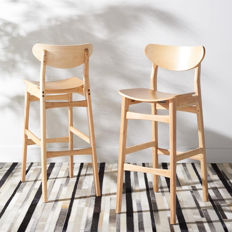 SAFAVIEH Petra Bar Stool - 17" W x 23" D x 42" H - 17Wx23Dx42H - Natural