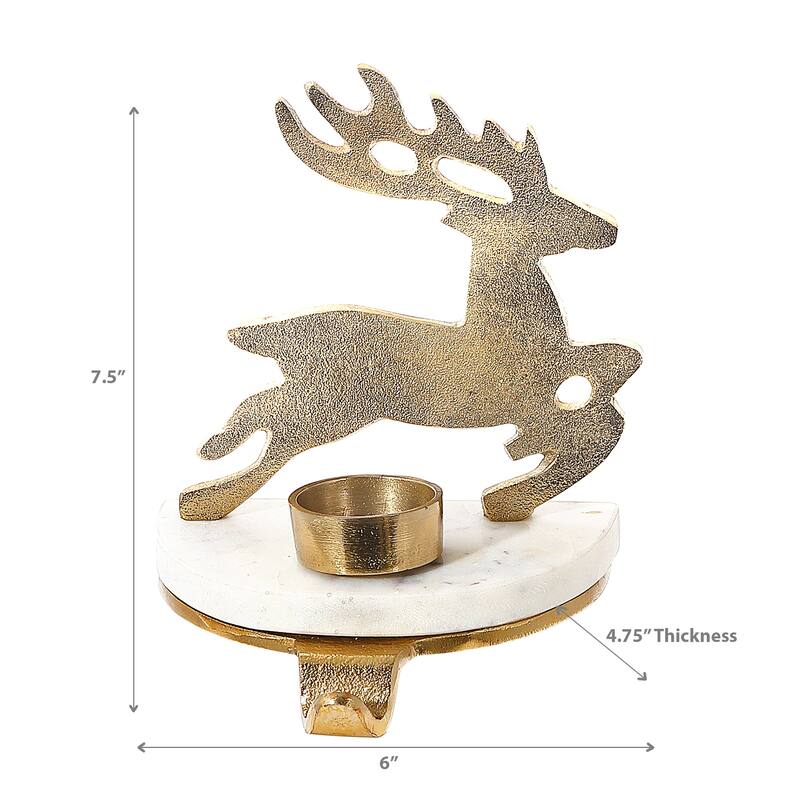 Christmas Reindeer With Tealight Stocking Holder