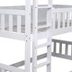 preview thumbnail 35 of 48, Twin Size Wooden Triple Bunk Bed with Ladders and Guardrails, Twin Over Twin Over Twin Detachable Bunk Bedframe for Kids