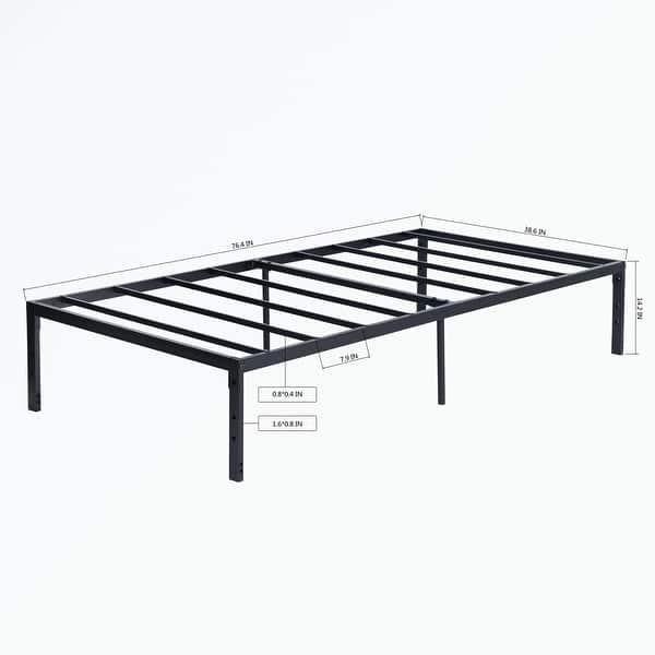 Metal Bed Frame Twin Size Single Platform Mattress Base - Bed Bath ...