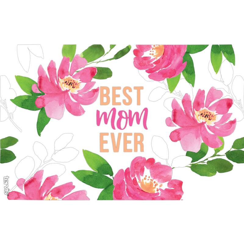 Tervis Best Mom Ever Floral Made in USA Double Walled Insulated Travel Tumbler, Classic
