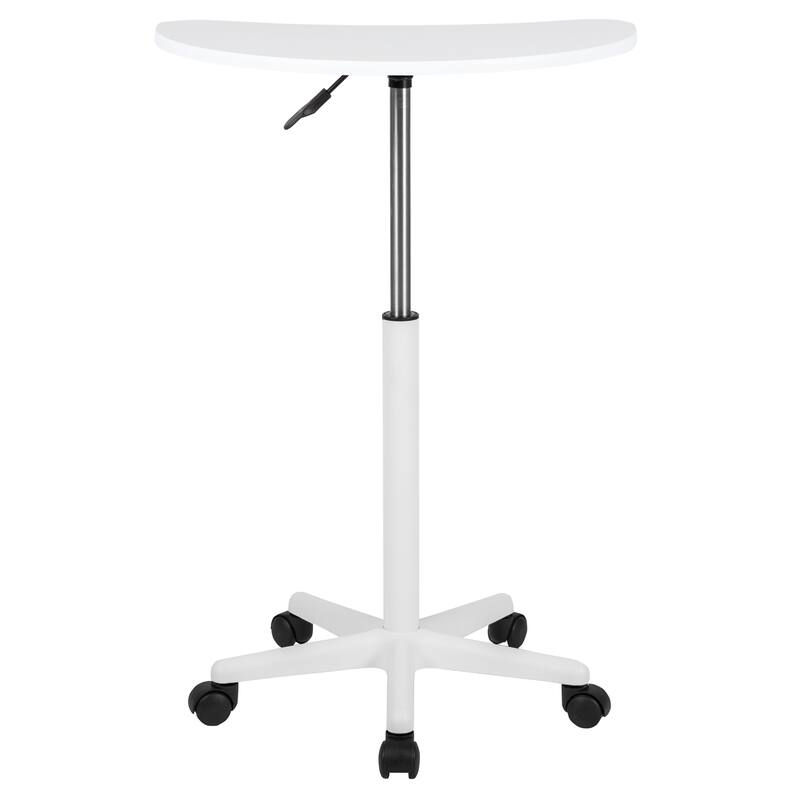 Sit to Stand Mobile Laptop Computer Desk - Portable Rolling Standing Desk