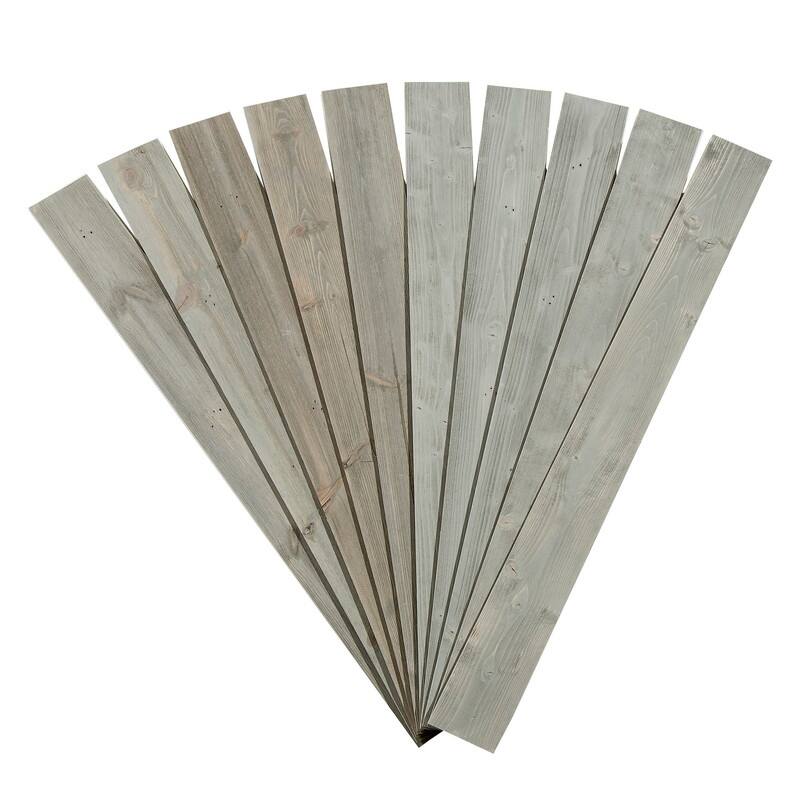 Rustic Grove Wood Planks (14 sq ft) - 45 x 4.5 - Mixed Gray-Light
