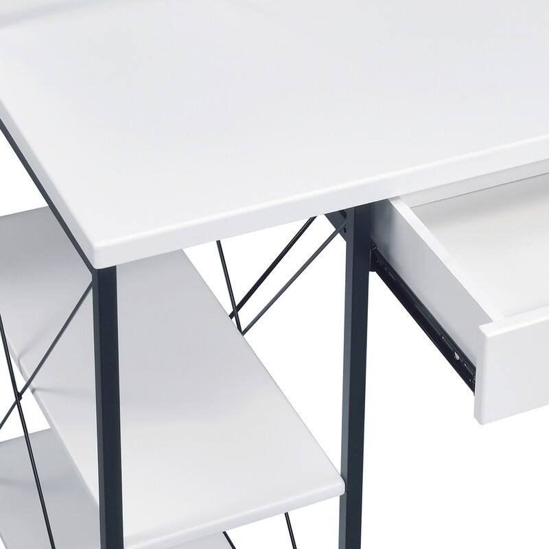 Small Office Writing Desk with Opene Shelves,Office Desk