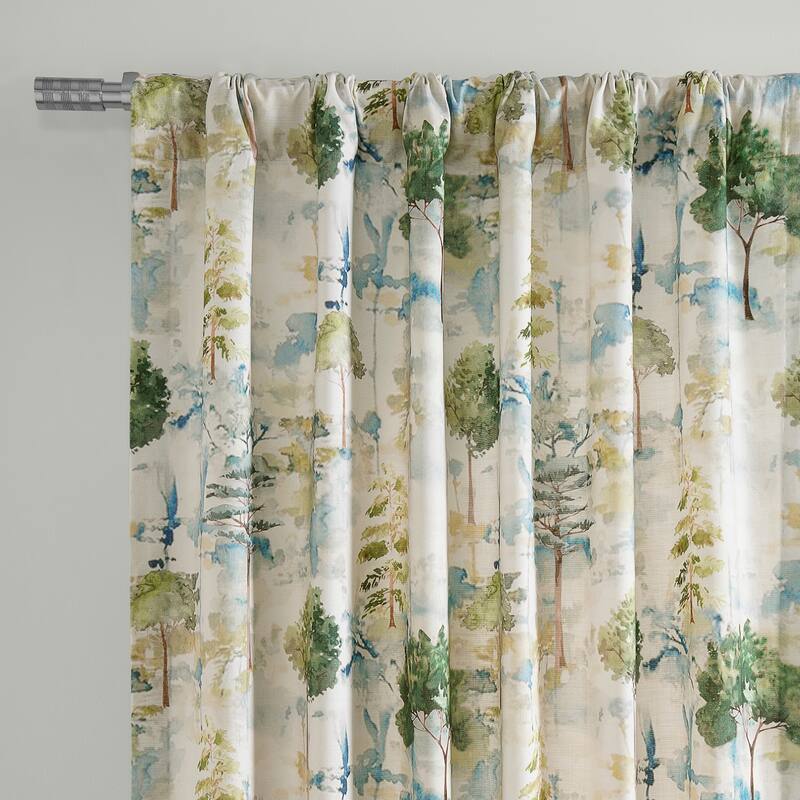Exclusive Fabrics Textured Cotton Printed Curtains for Bedroom and Living room (1 Panel)