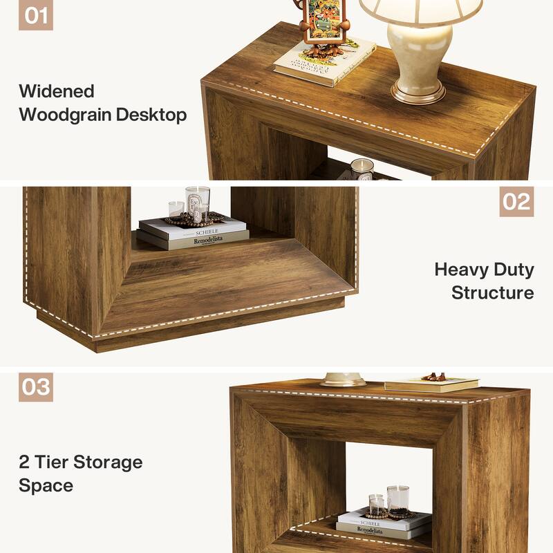 2-Tier Large Side Table