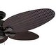 preview thumbnail 3 of 2, Prominence Home Siesta Key Bowl Light Bronze 52" Ceiling Fan with Wicker Blades and Remote Control