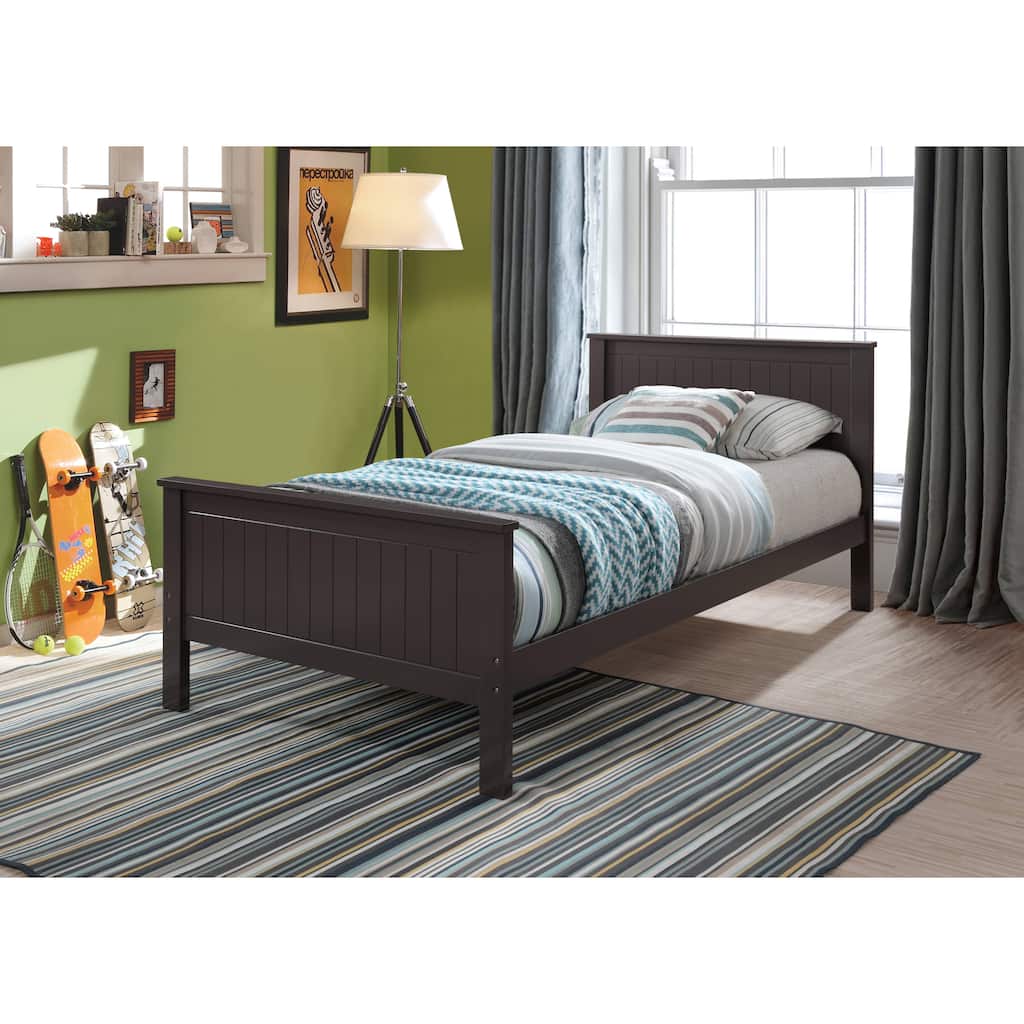 Mangan Chocolate Twin Platform Bed