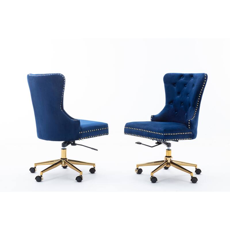 Best Quality Furniture Tufted Adjustable Task Chair with Gold Base ...