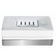 3-Piece Countertop Accessories Set Spirella Roma White And Silver Stoneware