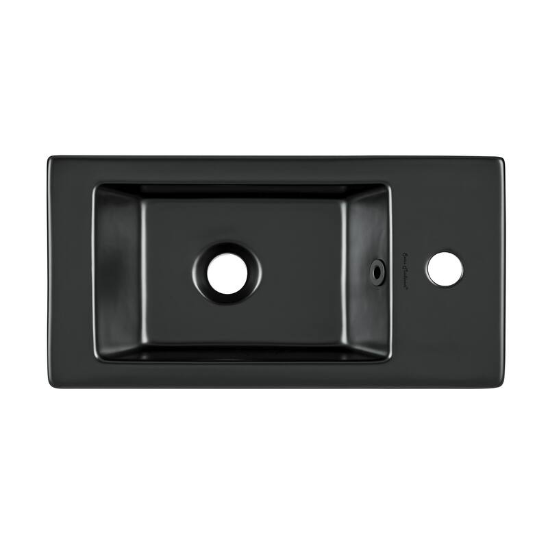 Voltaire 19.5 x 10 Rectangular Ceramic Wall Hung Sink with Right Side Faucet Mount