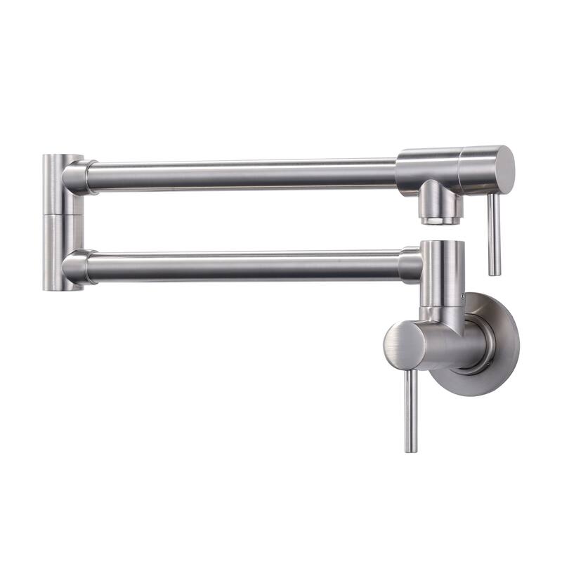 WOWOW Wall Mounted Pot Filler - Brushed Nickel