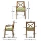 preview thumbnail 19 of 45, Llano Outdoor 5 Piece Acacia Wood Dining Set by Christopher Knight Home