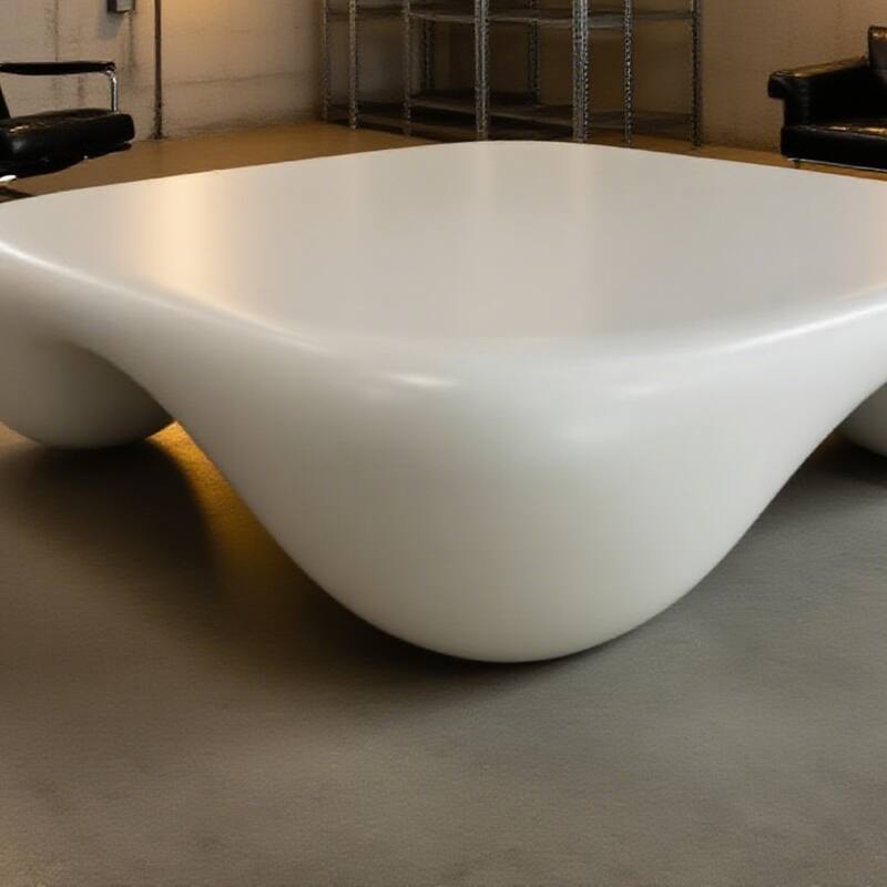 Modern Coffee Table Accent Table, Lightweight Center Table Sofa Side Table with Unique Geometric Design