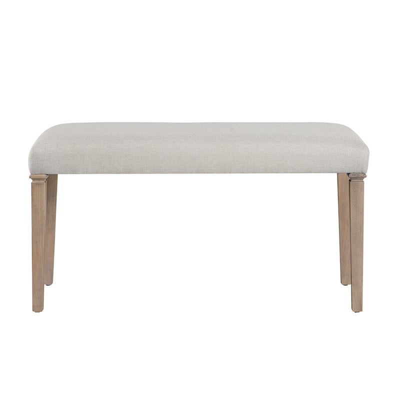 6 -Piece Dining Room Set, Wooden Rectangular Dining Table with 4 Chairs and Bench