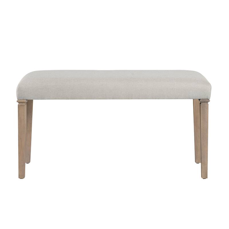 6-Piece Dining Table Set, Including 1 Rectangular Table, 4 Upholstered Chairs & 1 Bench, Wooden Kitchen Table & Chair Set