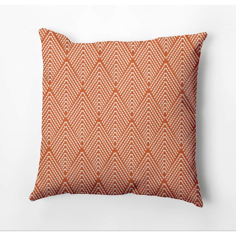 Lifeflor Geometric Print Outdoor Square Patio Throw Pillow - 16" x 16" - Orange