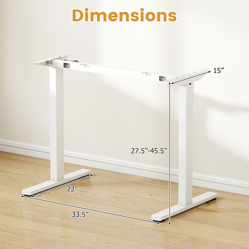 Costway Electric Standing Desk Frame with LED Display Memory Positions