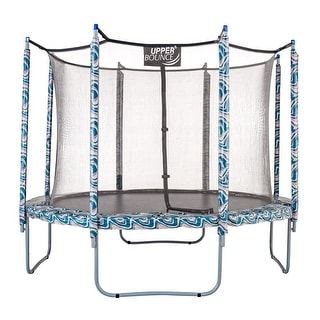 Machrus Upper Bounce Trampoline Appearance Replacement Set; 9' Round Safety Pad with 8-pole Sleeve Protectors