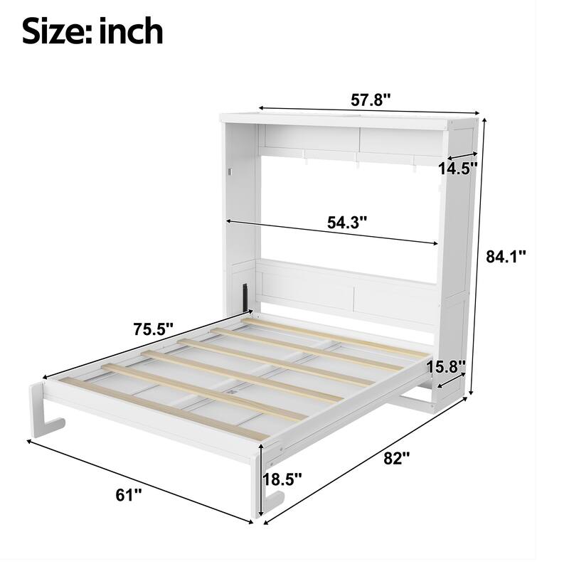 Murphy Bed with Foldable Cabinet Design by Harper&Bright Designs
