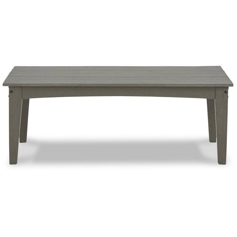 Signature Design by Ashley Visola Gray 3-Piece Outdoor Occasional Table Package - 48"W x 24"D x 18"H