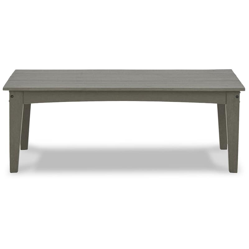 Signature Design by Ashley Visola Gray Outdoor Sofa and Coffee Table - 80"W x 33"D x 37"H