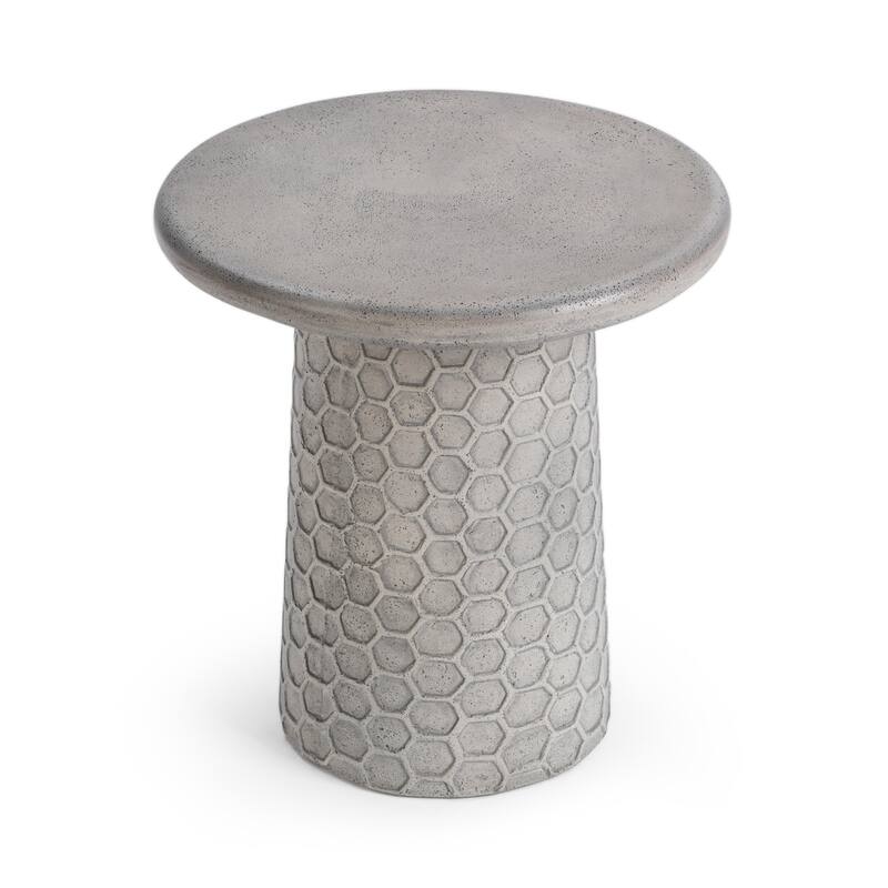 Classic Home Delaine Outdoor Concrete Accent Table - 16W x 16D x 17H