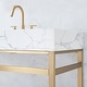 preview thumbnail 27 of 150, Ecija Bath Vanity, Metal Support with Composite Stone Top, no Mirror