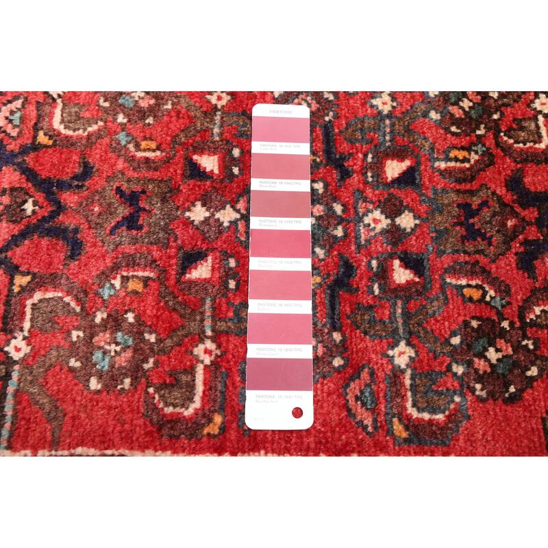 ECARPETGALLERY Hand-knotted Andelz Red Wool Rug - 3'2 x 9'9