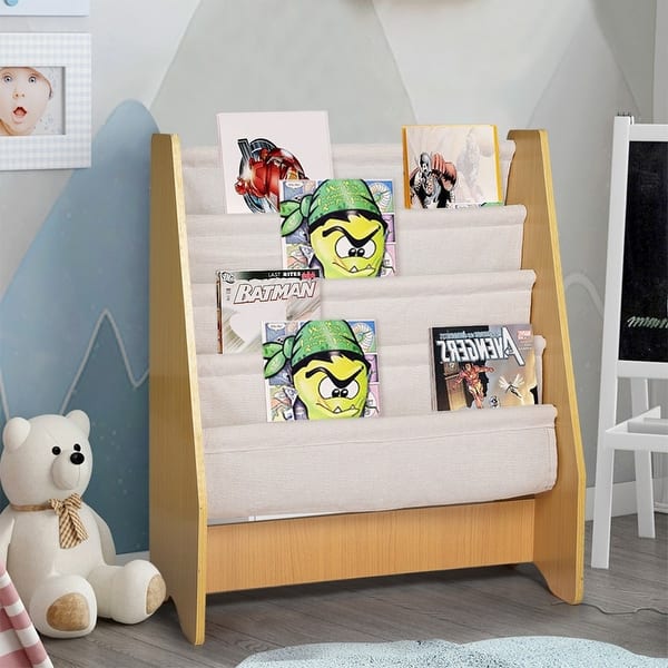 Shop Tot Tutors Kids Book Rack Storage 4 Pocket Bookshelf Multi Overstock 31606489